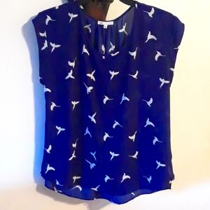 DR2 Nordstrom Sparrow Off white Birds Navy Shirt